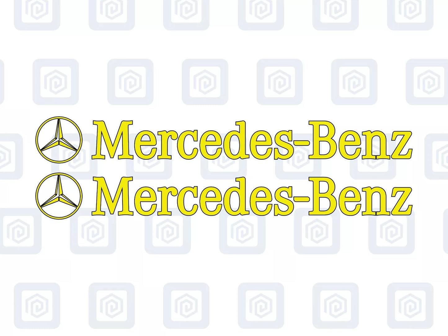 Mercedes Benz Side Skirt Style Vinyl Decal Sticker Logo x 2 AMG A B C E S CLASS