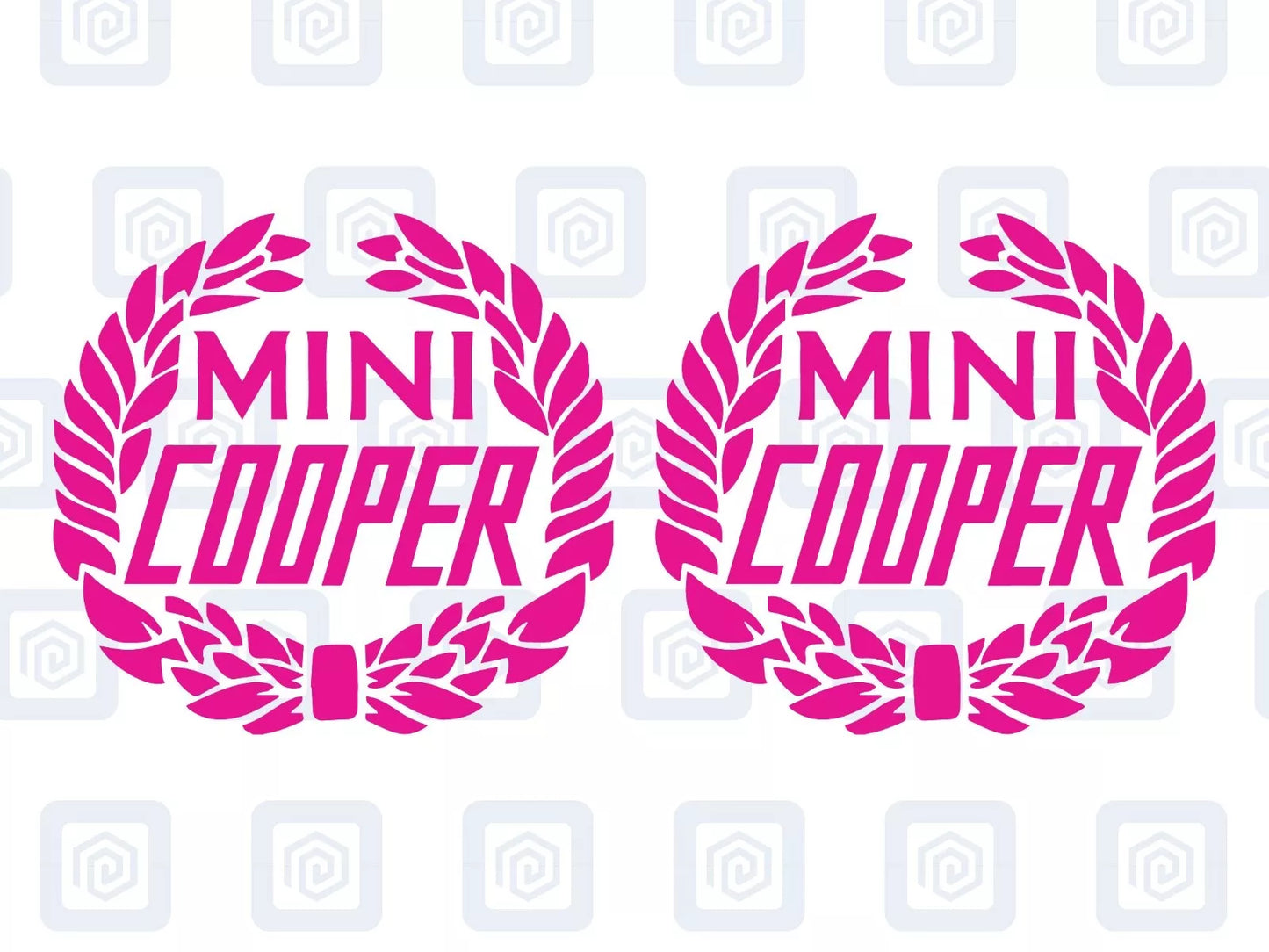 Classic Cooper Crest Fits MINI BMW ROVER AUSTIN Decal sticker logos (set of 2)