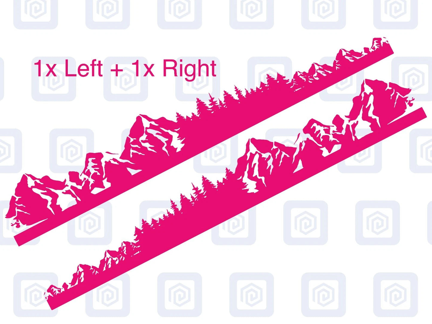 2x Mountain Range Side Stripe Vinyl Decals Camper Van Caravan Sticker Graphic