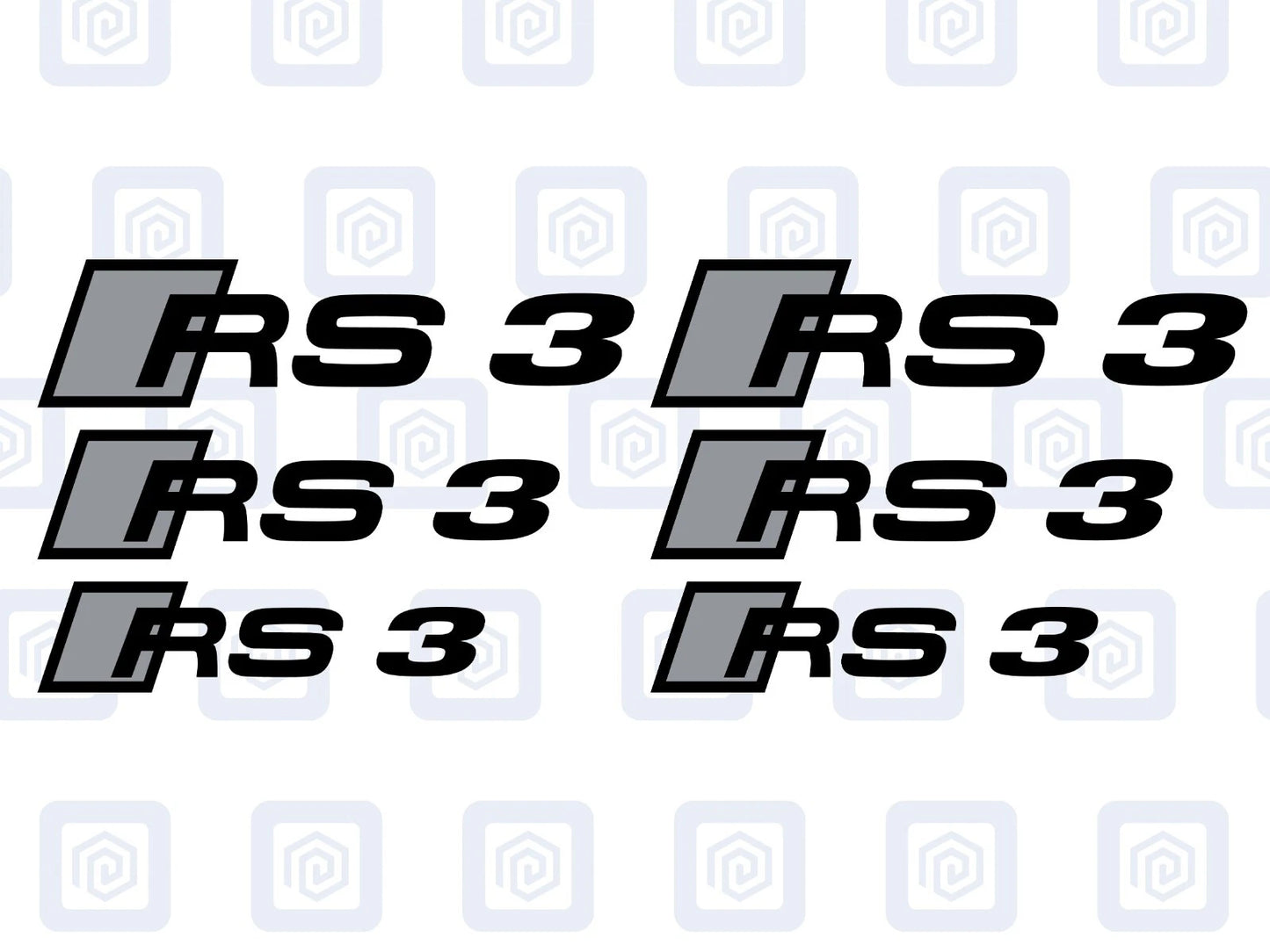 Audi RS3 Style Brake Caliper Decals A3 Hatch Sportback Sticker Logos (set of 6)