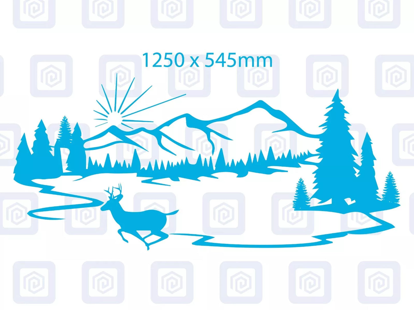 XL Mountain Lake Side Scenic Vinyl Decals For Camper Van Caravan Sticker Graphic
