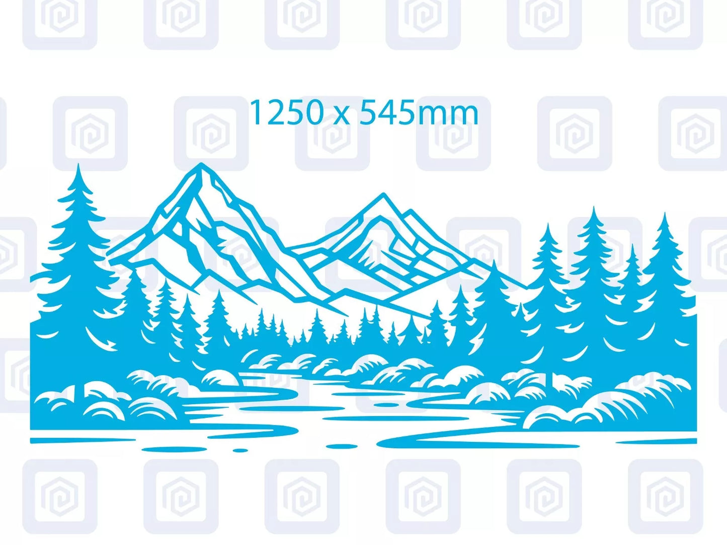 XL Mountain River Scenic Vinyl Decals For Camper Van Caravan Sticker Graphic
