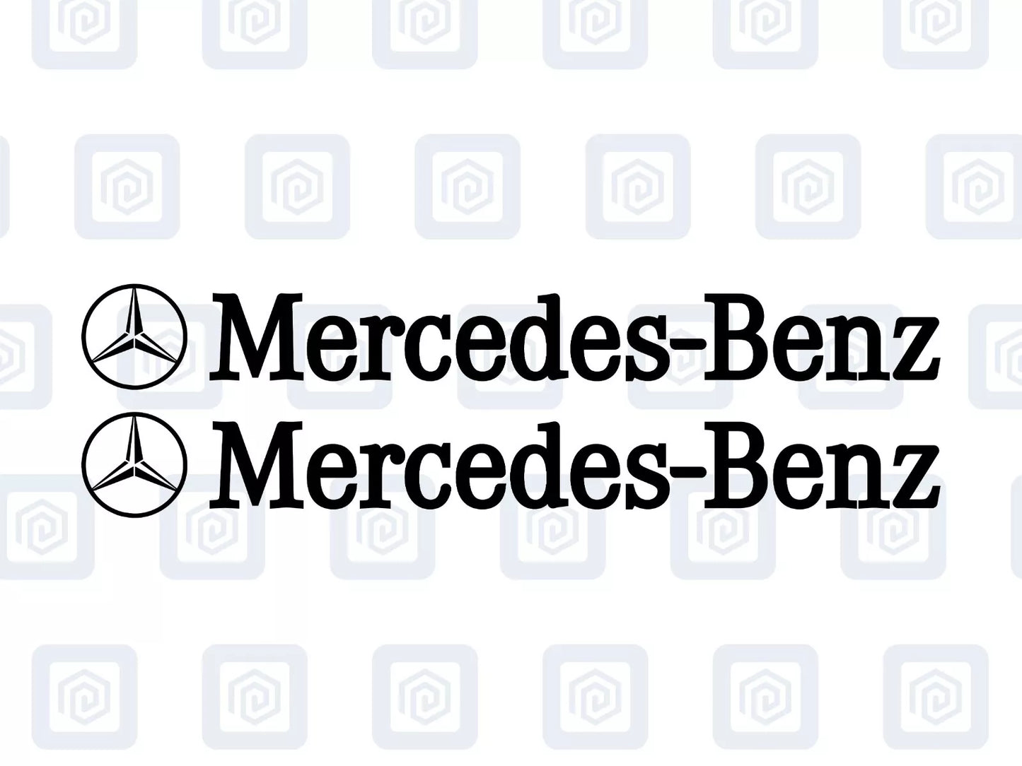 Mercedes Benz Side Skirt Style Vinyl Decal Sticker Logo x 2 AMG A B C E S CLASS