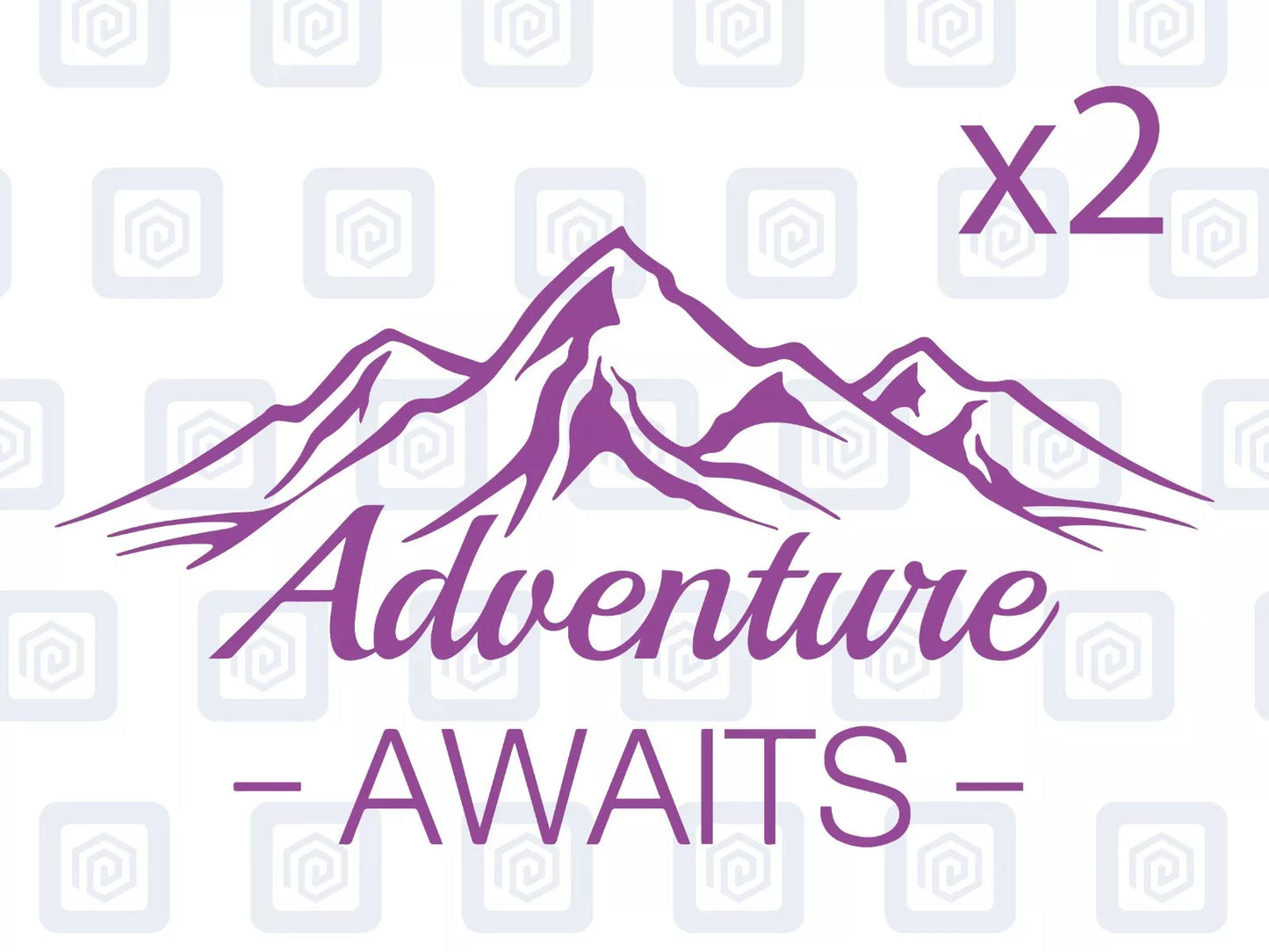 2x Adventure Awaits Vinyl Decals For Camper Motorhome Caravan Sticker Graphic