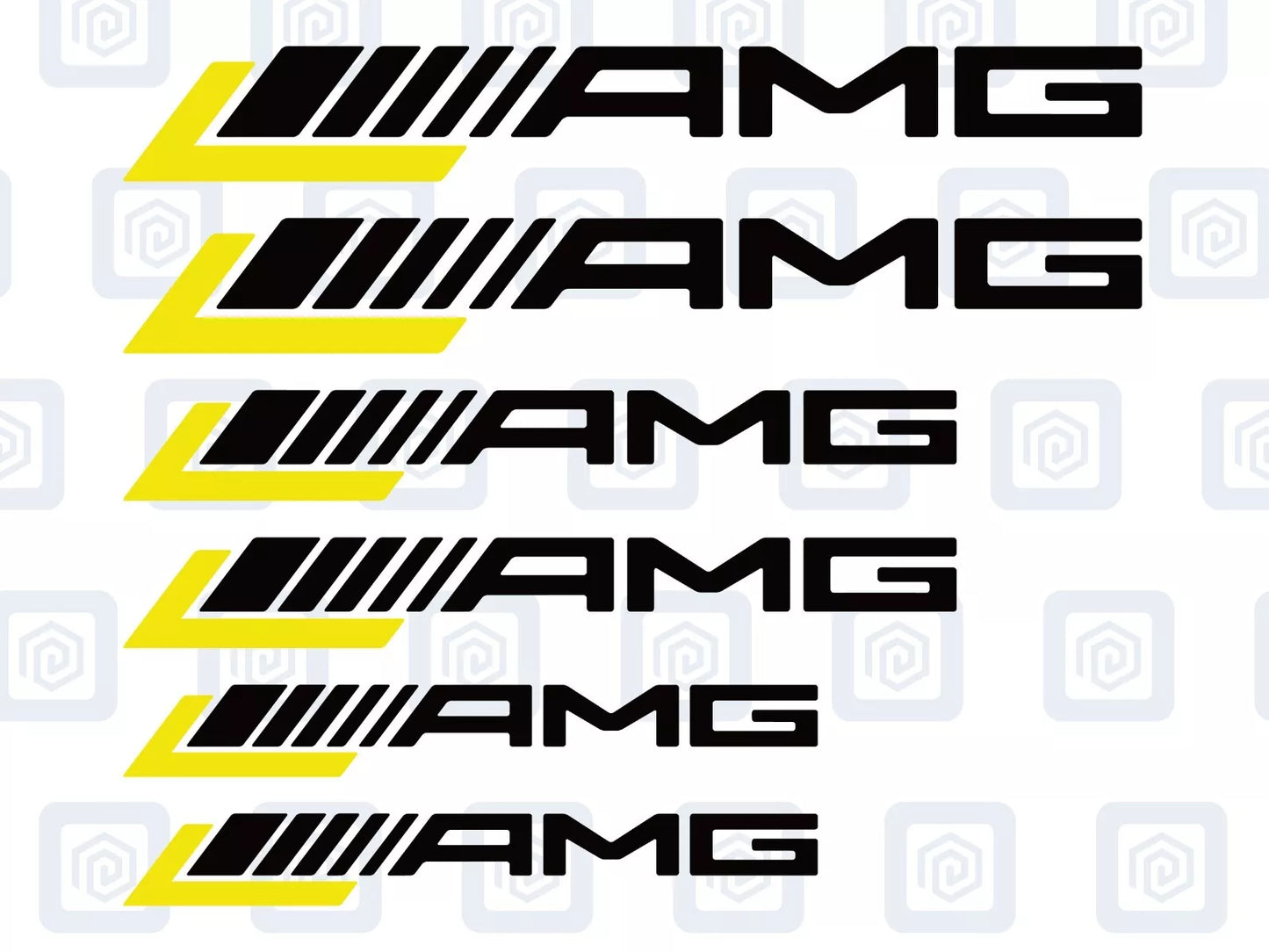 AMG Brake Caliper Decals sticker logos (set of 6)