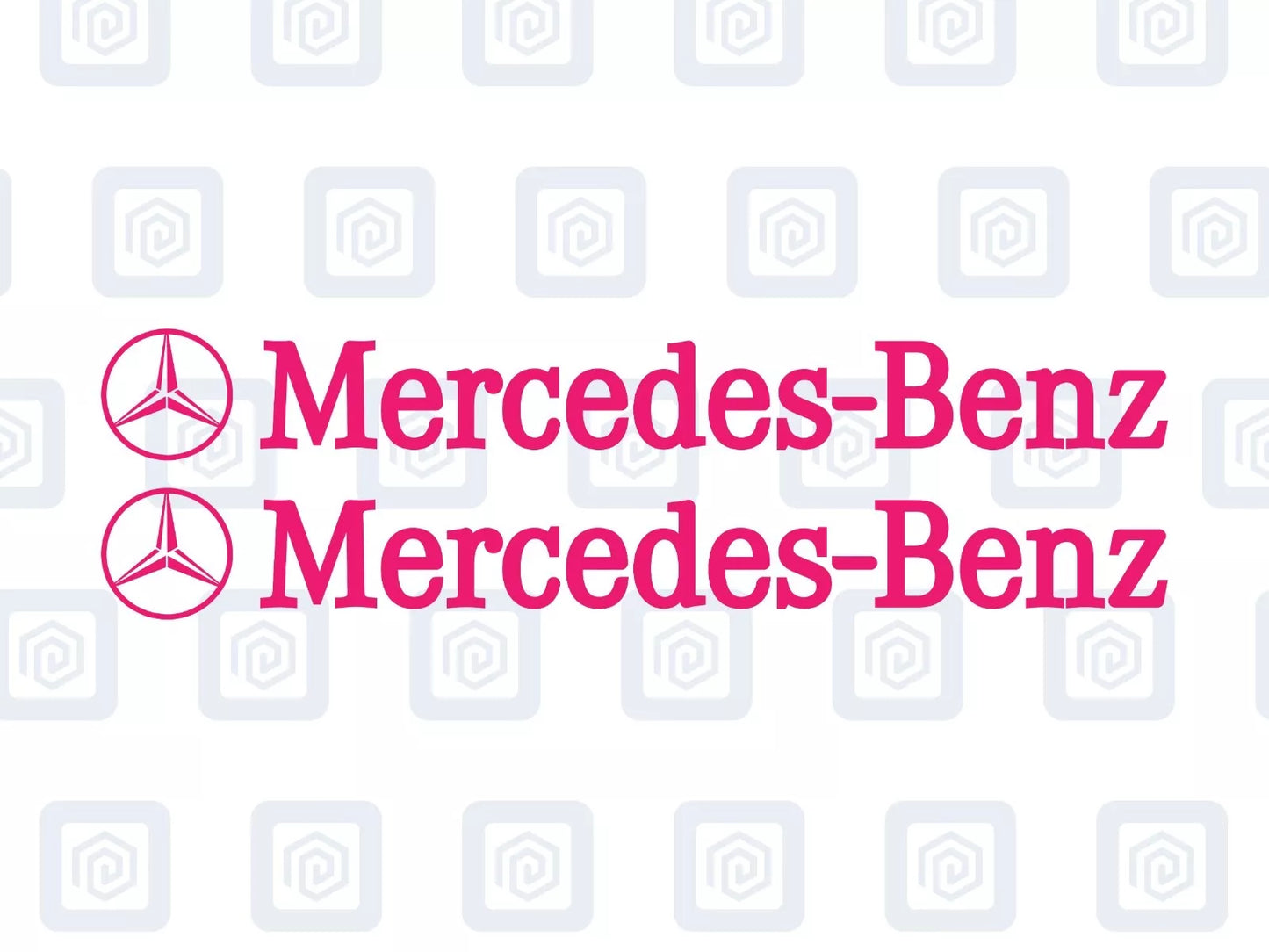Mercedes Benz Side Skirt Style Vinyl Decal Sticker Logo x 2 AMG A B C E S CLASS
