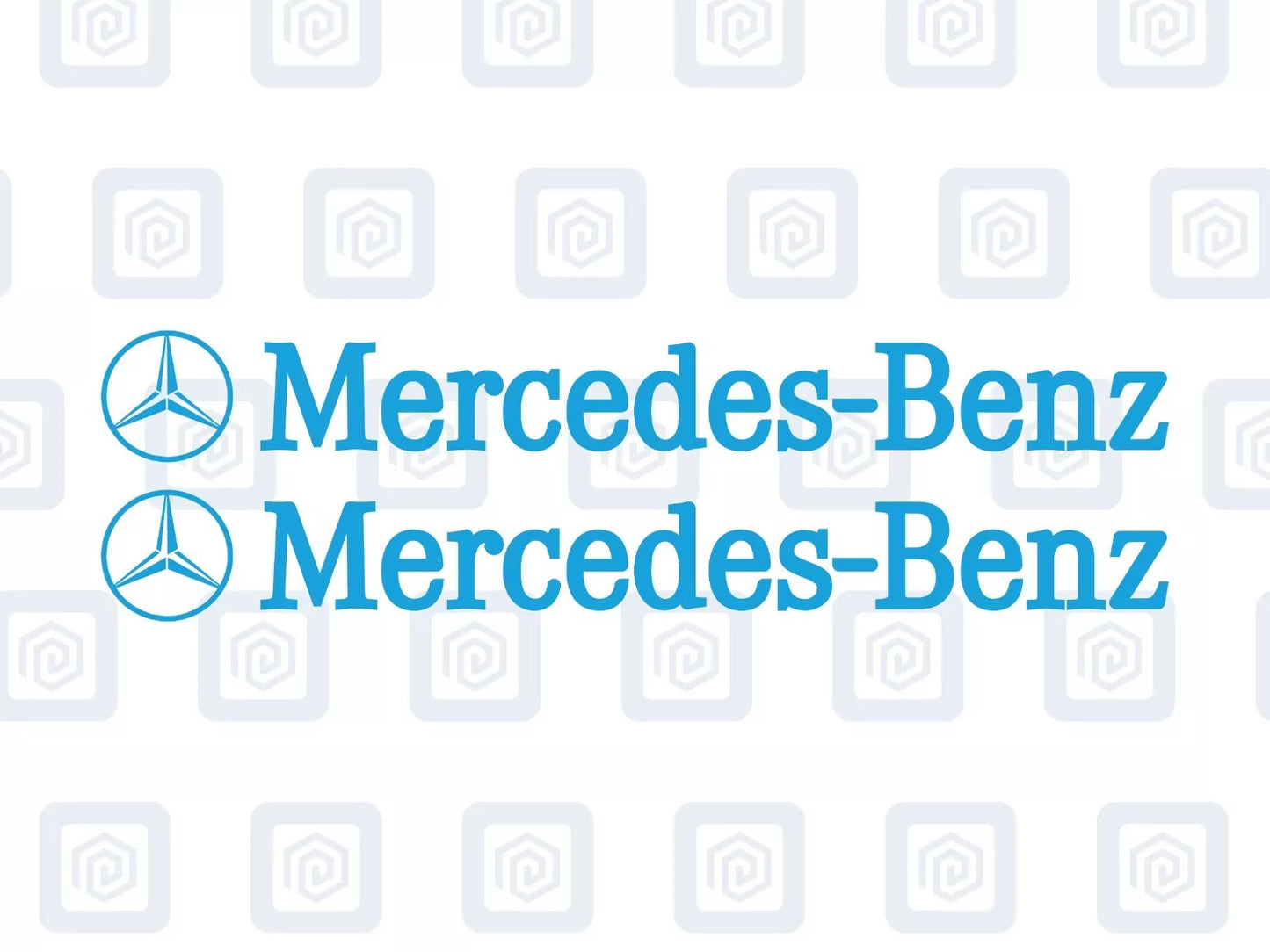 Mercedes Benz Side Skirt Style Vinyl Decal Sticker Logo x 2 AMG A B C E S CLASS