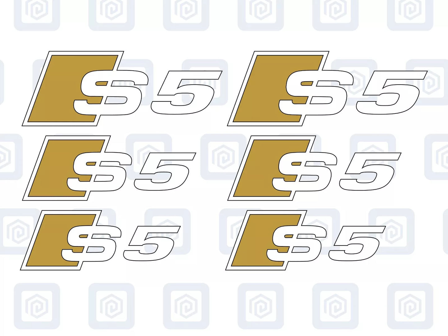Audi S5 Brake Caliper Decals 2 Colour Fits A5 S5 RS5 5 High Temp Sticker Logos