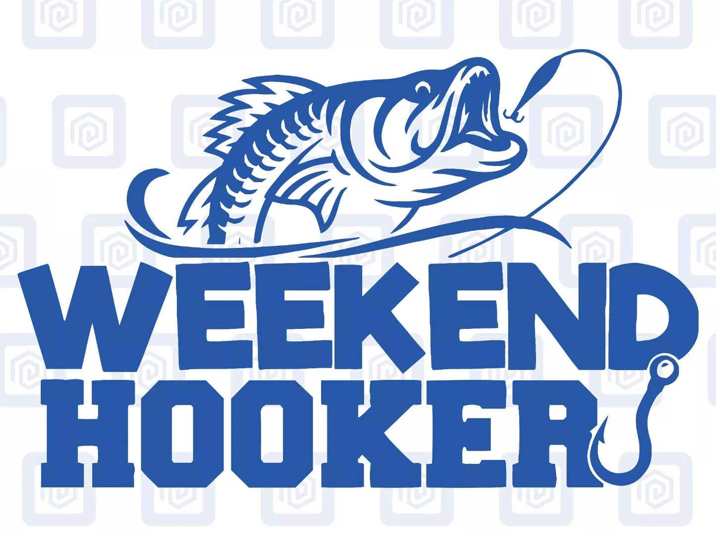Weekend Hooker Fishing Vinyl Decal For Camper Van Motorhome Sticker Campervan