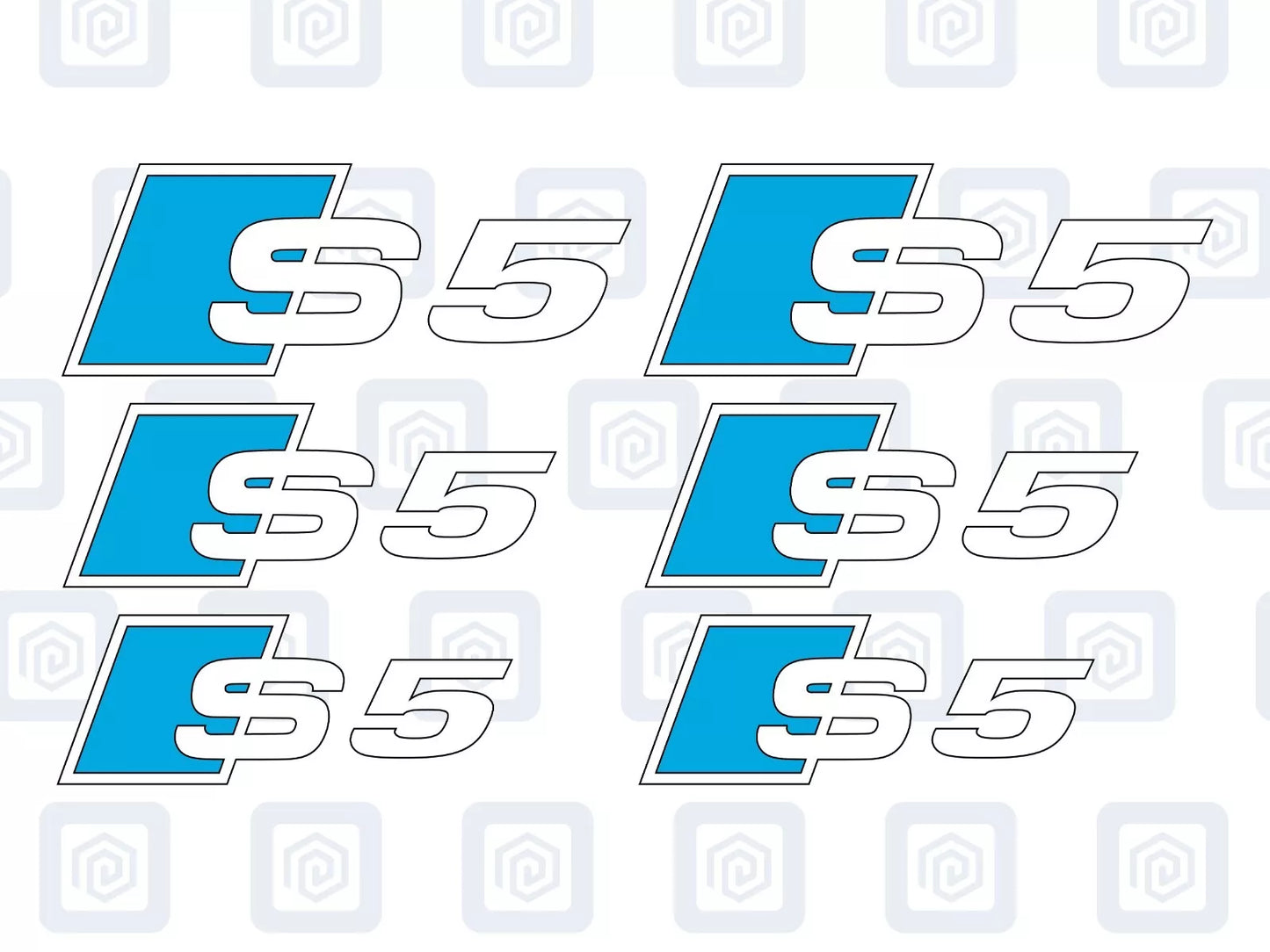 Audi S5 Brake Caliper Decals 2 Colour Fits A5 S5 RS5 5 High Temp Sticker Logos