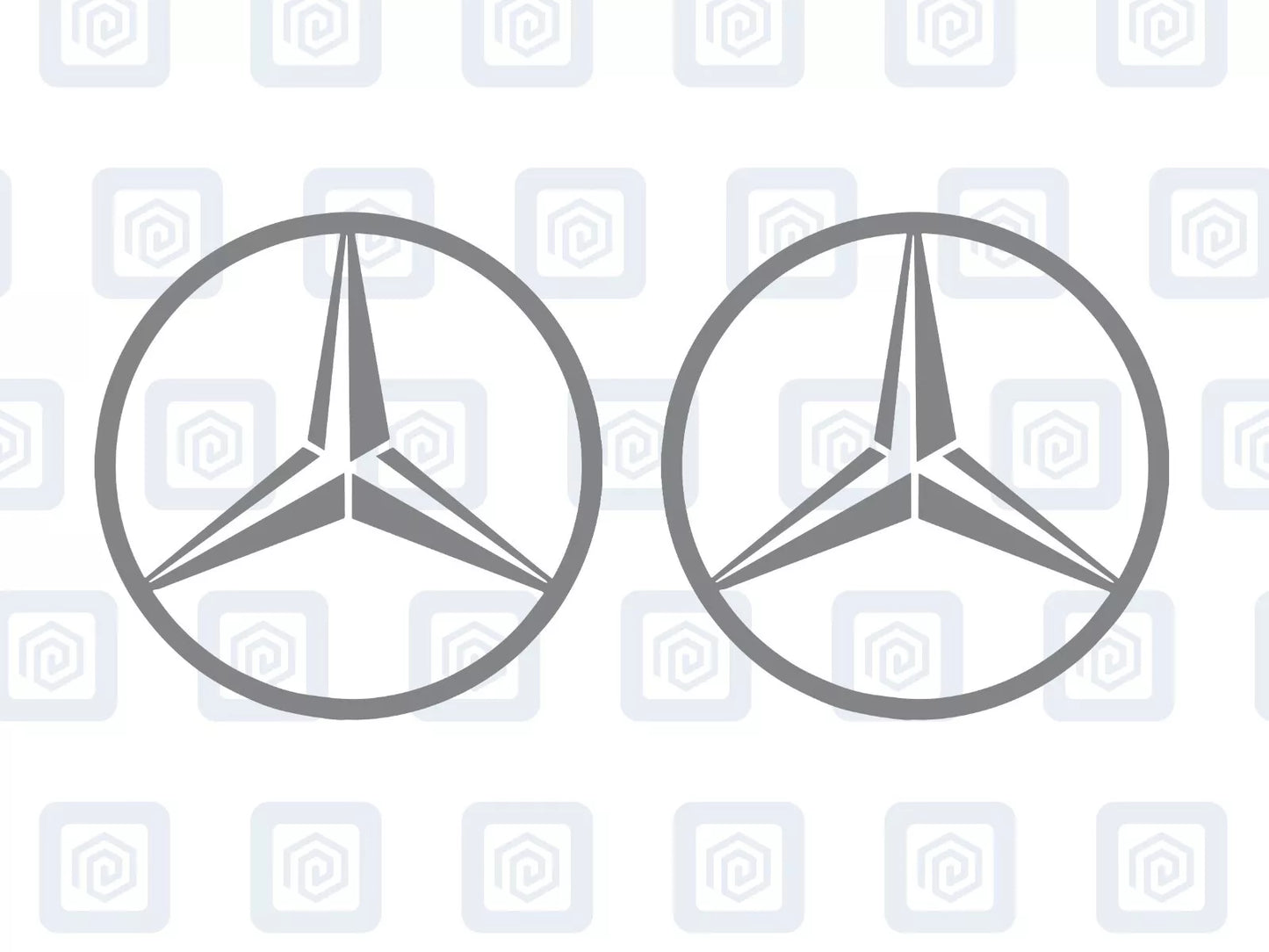 Mercedes Benz Style Vinyl Decal Sticker Logo x 2 AMG A B C E S CLASS