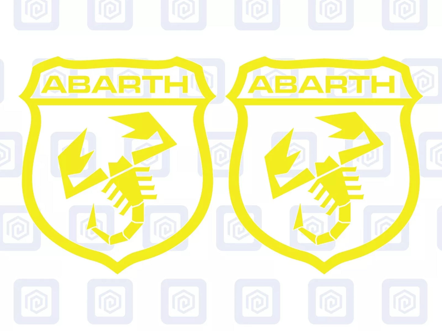 Fiat Abarth 500 595 695 Crest Scorpion Decal Sticker Pair (Set of 2)