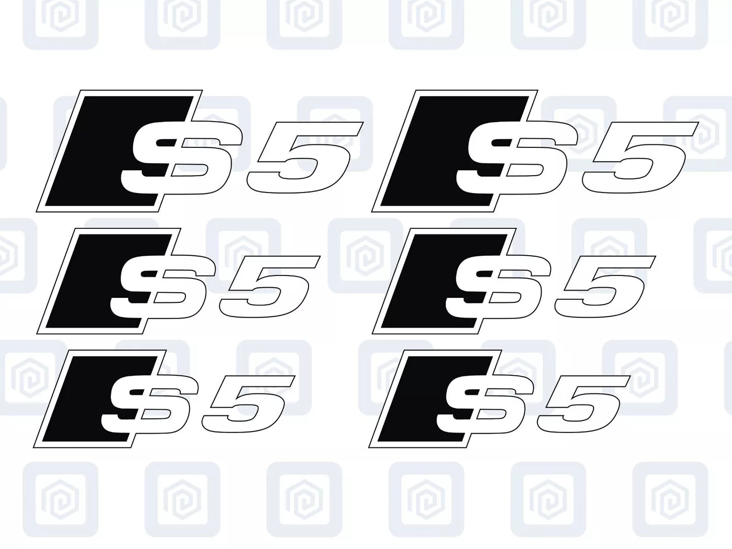 Audi S5 Brake Caliper Decals 2 Colour Fits A5 S5 RS5 5 High Temp Sticker Logos