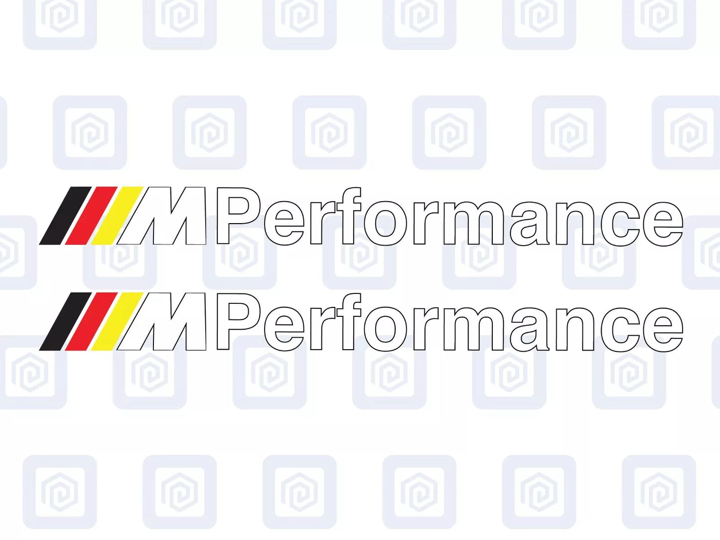 M Performance Sport 4 Colour Mirror Decal Fits BMW Sticker (set of 2)