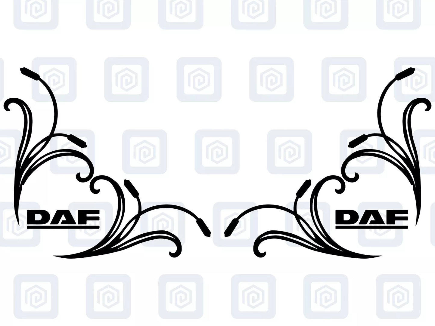 DAF Window Body Vinyl Decals For Truck Lorry XF XG XD XB CF LF Cab Pair x2