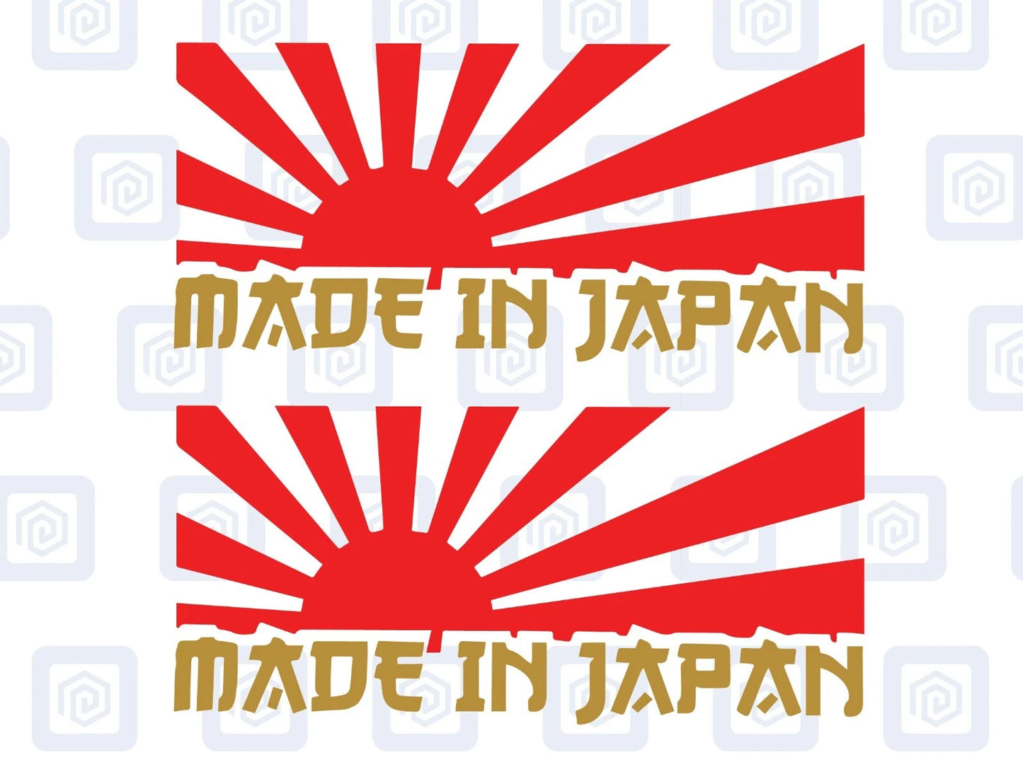Made In Japan X2 JDM Sticker Decal 2 Colour Honda Mazda Toyota Nissan Suzuki