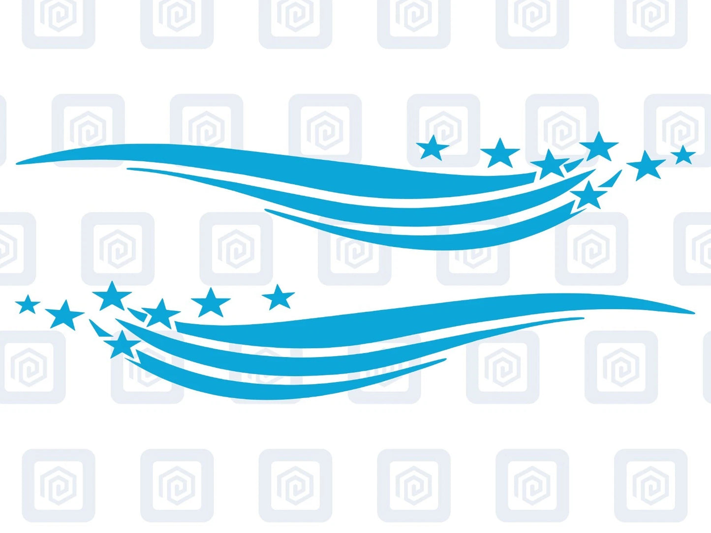 Star Band Stripe Vinyl Decals For Campervan Motorhome Caravan Sticker Graphic
