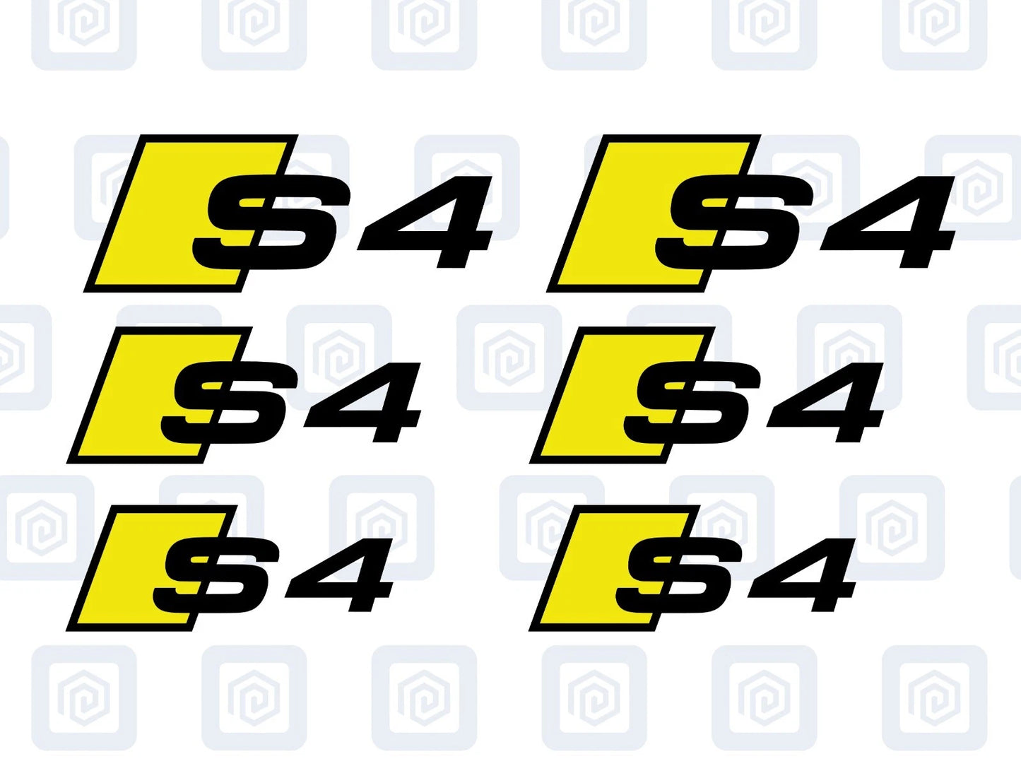 Audi S4 Style Brake Caliper Decals Fits A4 S4 B7 B8 B9 sticker logos (set of 6)