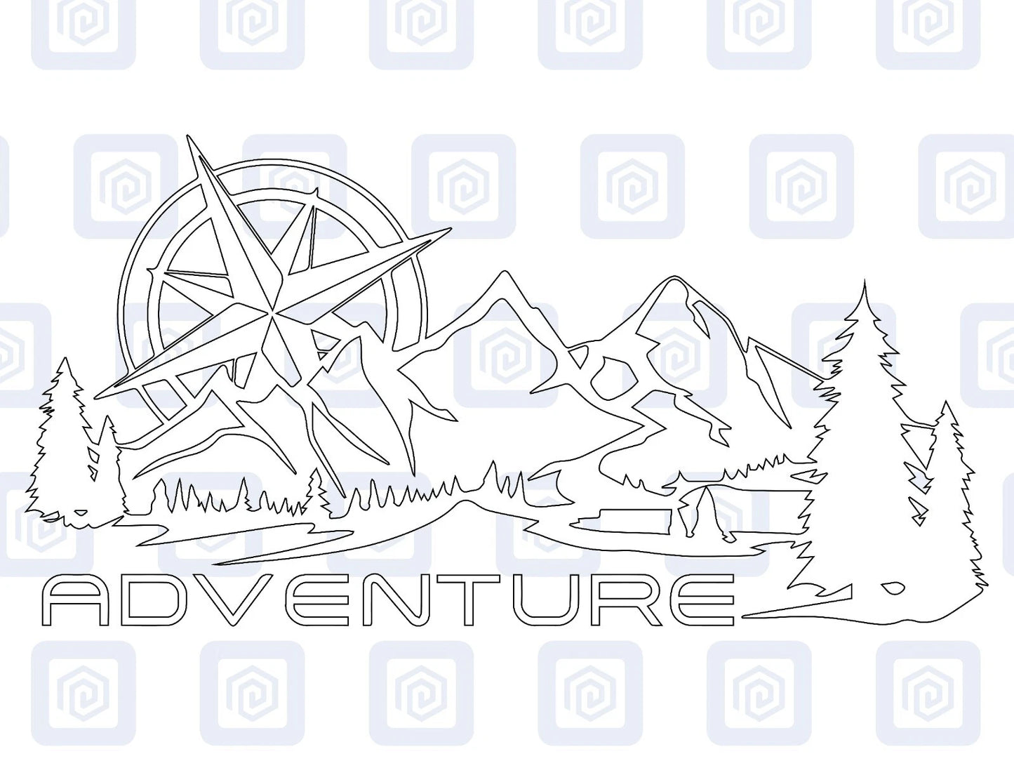 Adventure Mountain Wood Vinyl Decals For Camper Van Caravan Sticker Graphic