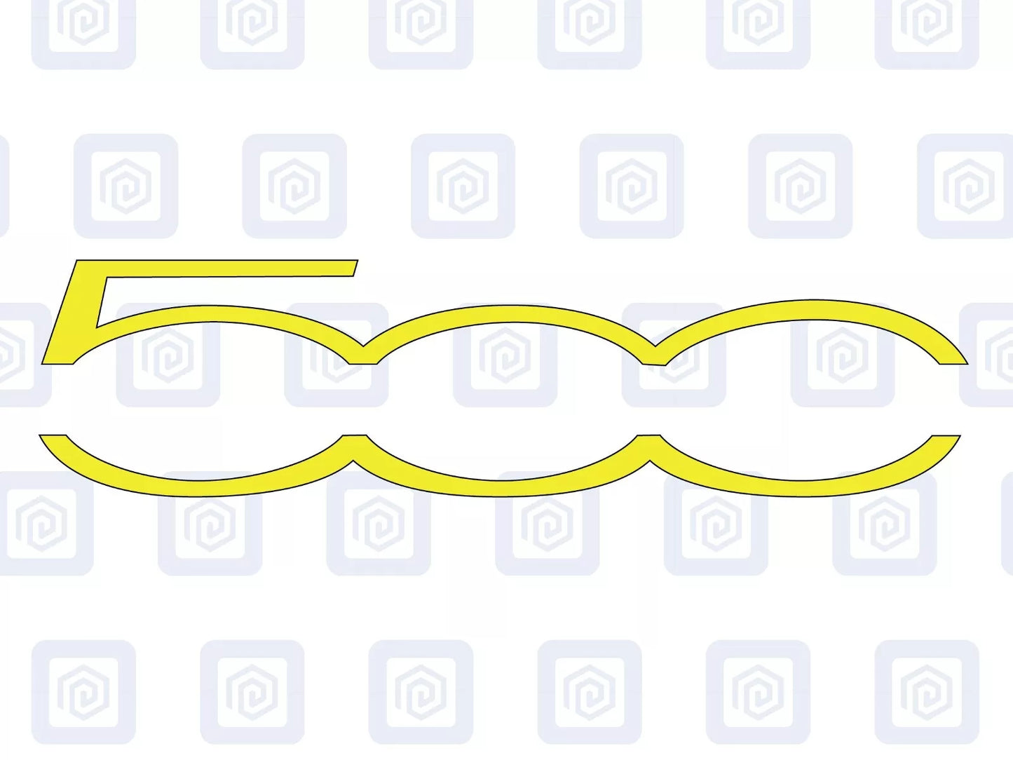 Fiat 500 Boot Handle Decal Sticker Inlay Abarth Graphic Sport Pop S Moulding