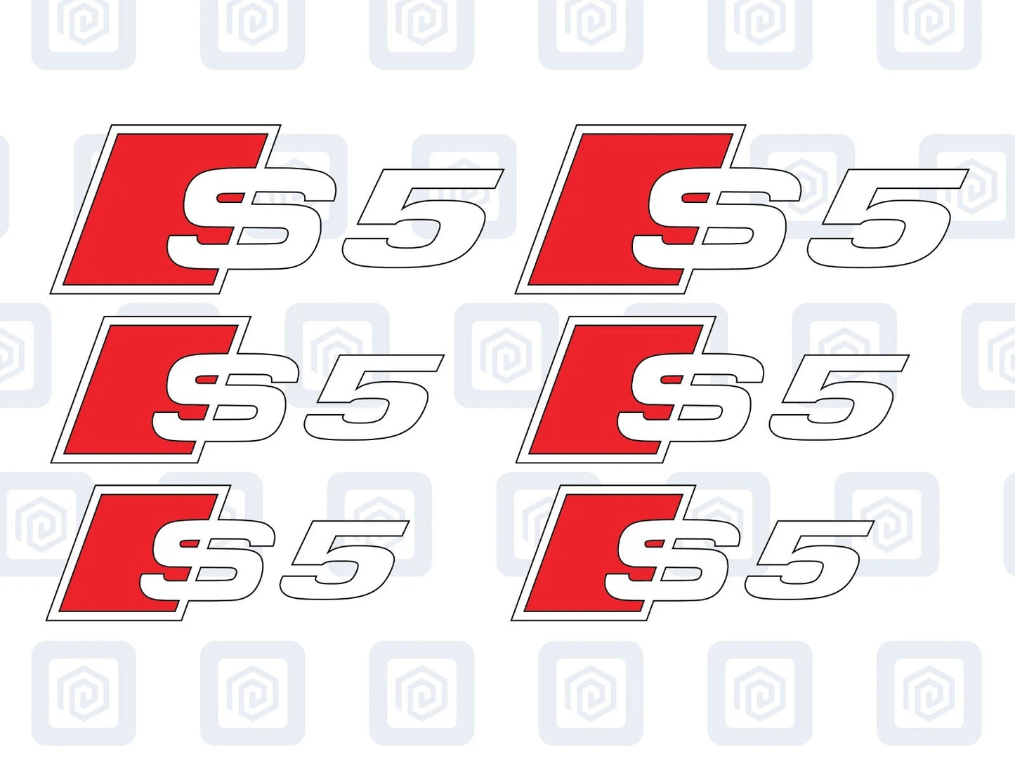 Audi S5 Brake Caliper Decals 2 Colour Fits A5 S5 RS5 5 High Temp Sticker Logos