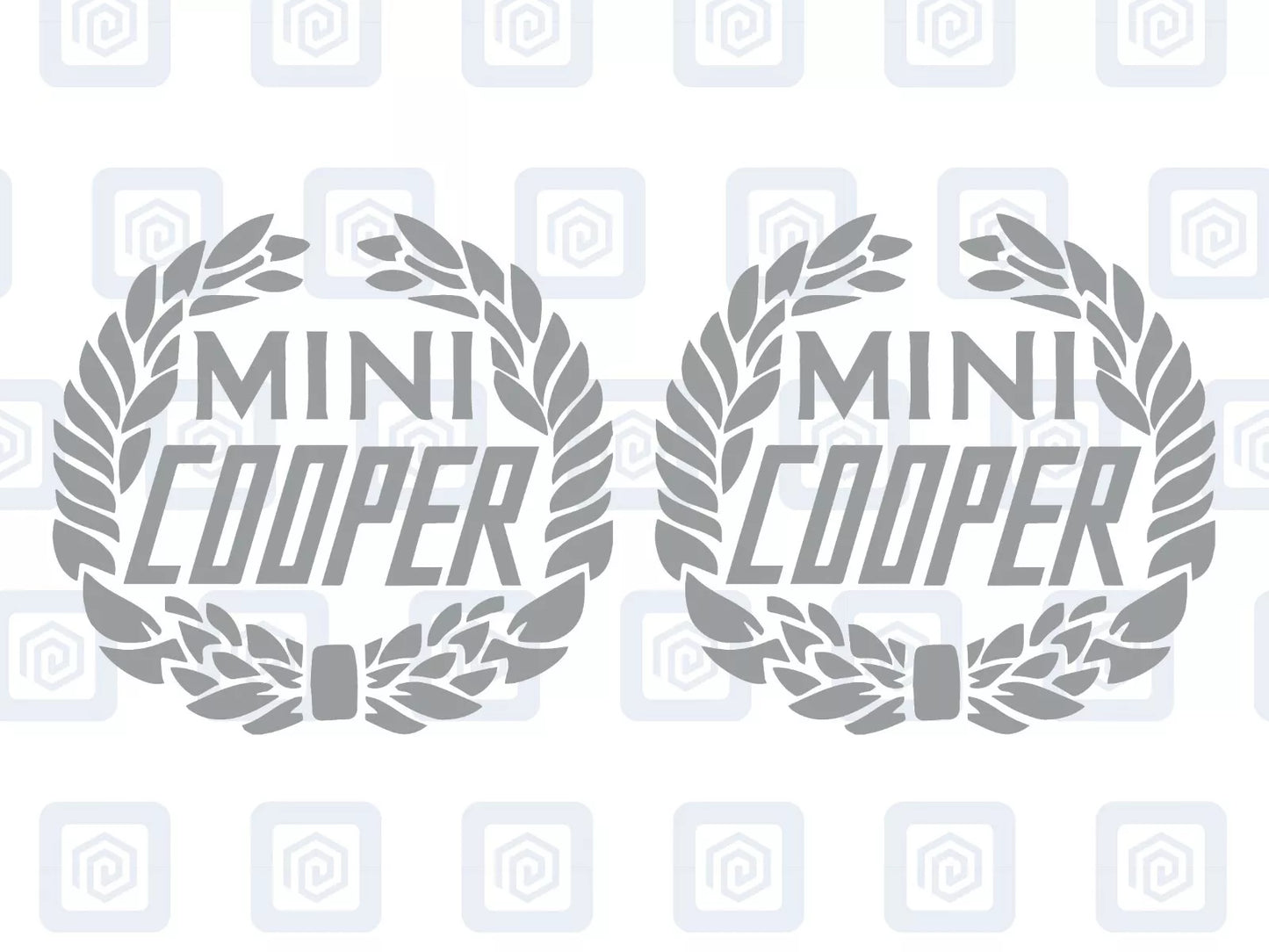 Classic Cooper Crest Fits MINI BMW ROVER AUSTIN Decal sticker logos (set of 2)
