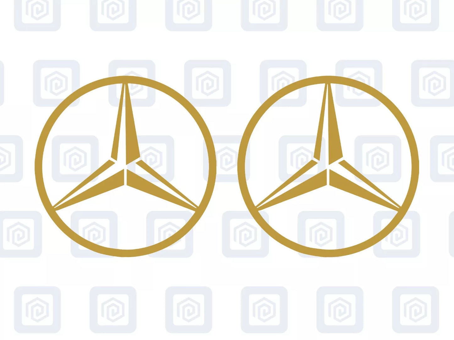 Mercedes Benz Style Vinyl Decal Sticker Logo x 2 AMG A B C E S CLASS