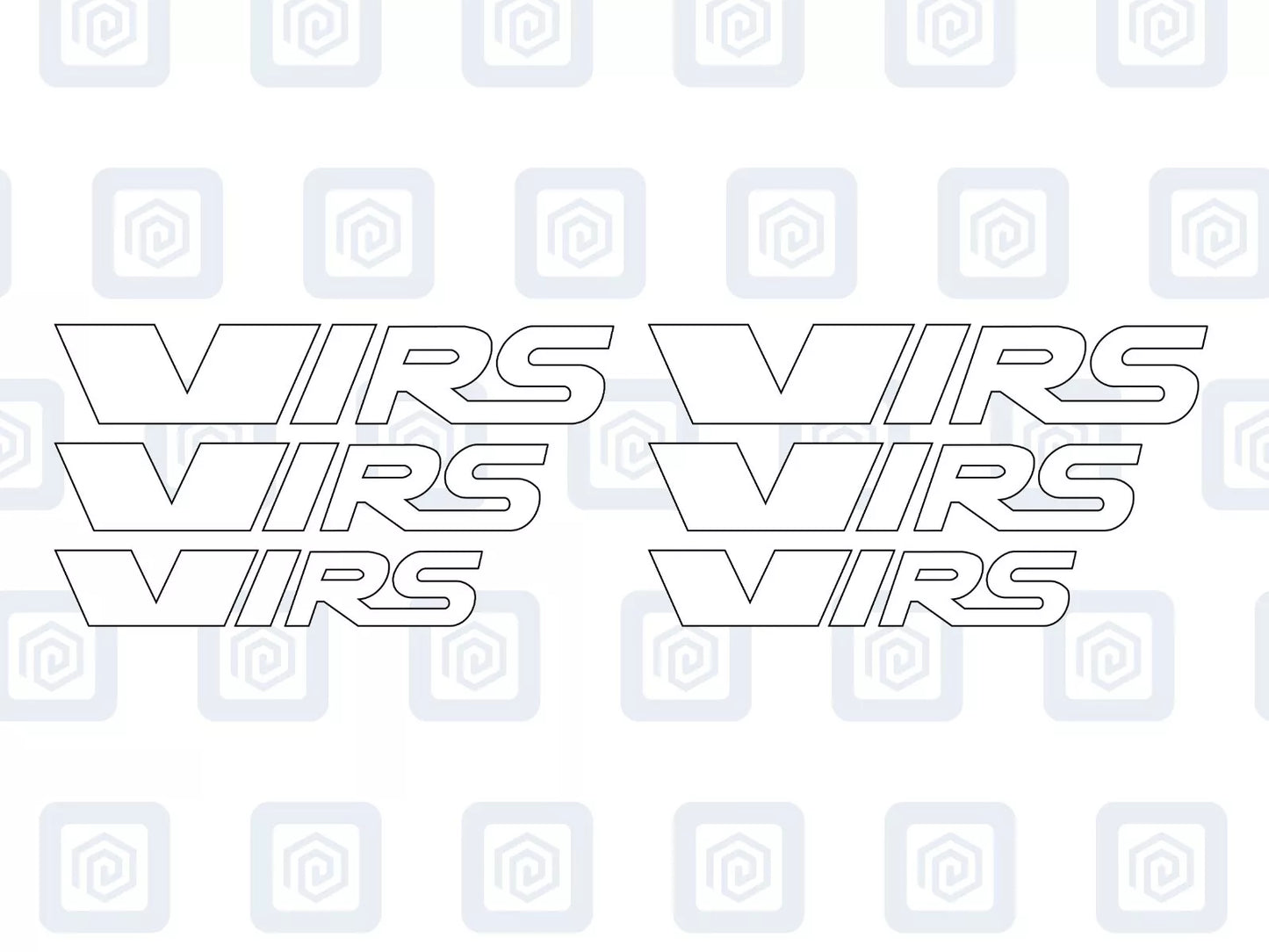 VRS Style Logo Caliper Vinyl Decal Stickers Fits Octavia Fabia Rapid Supurb x 6