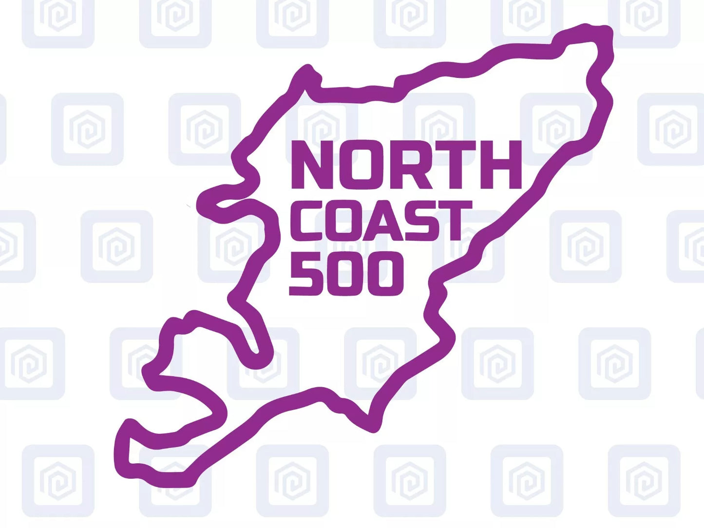 NC500 North Coast 500 Map Sticker Decal Graphic