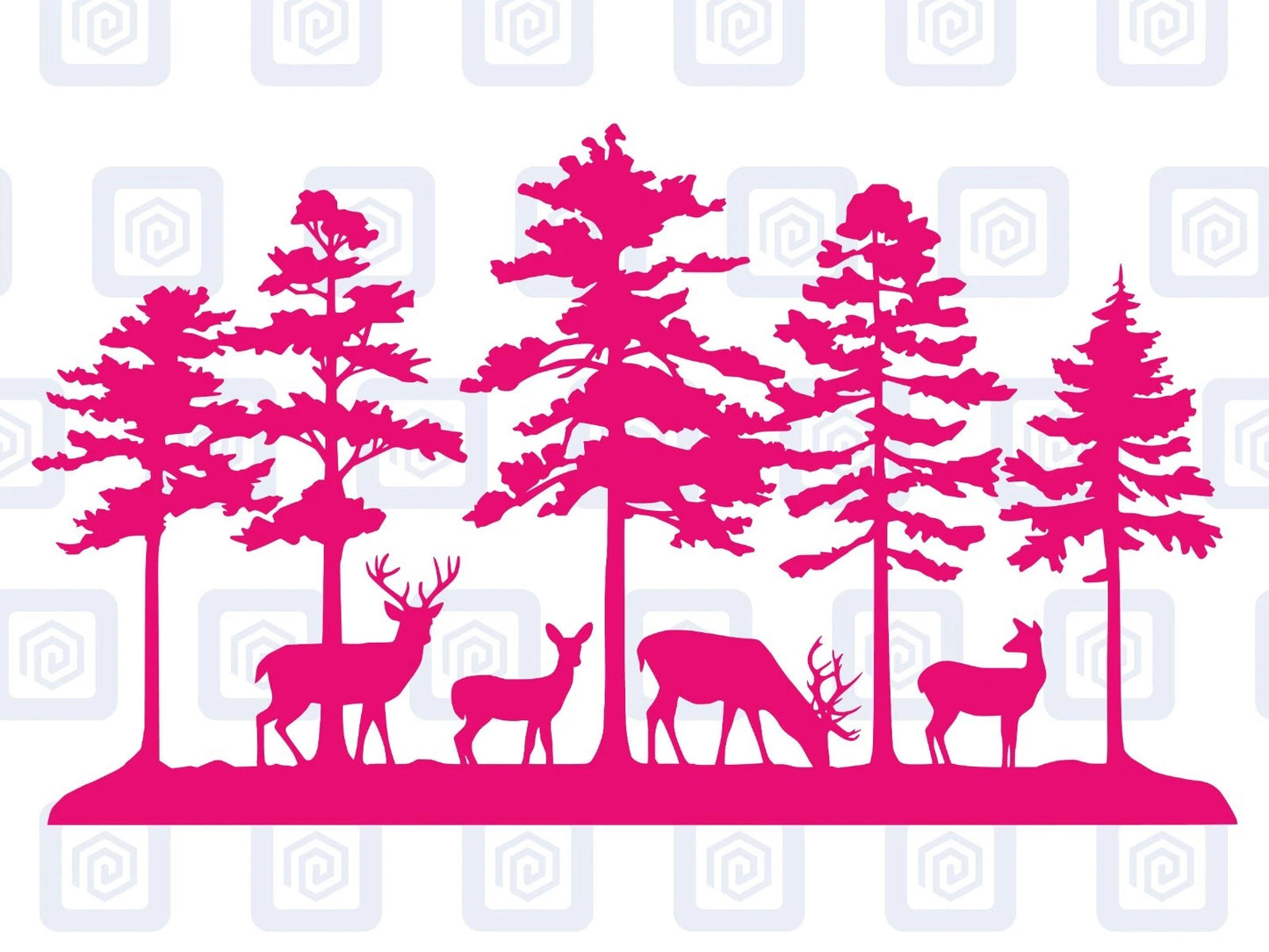 LARGE Forrest Deer Wood Fawn Decal Campervan Van Caravan Sticker Graphic