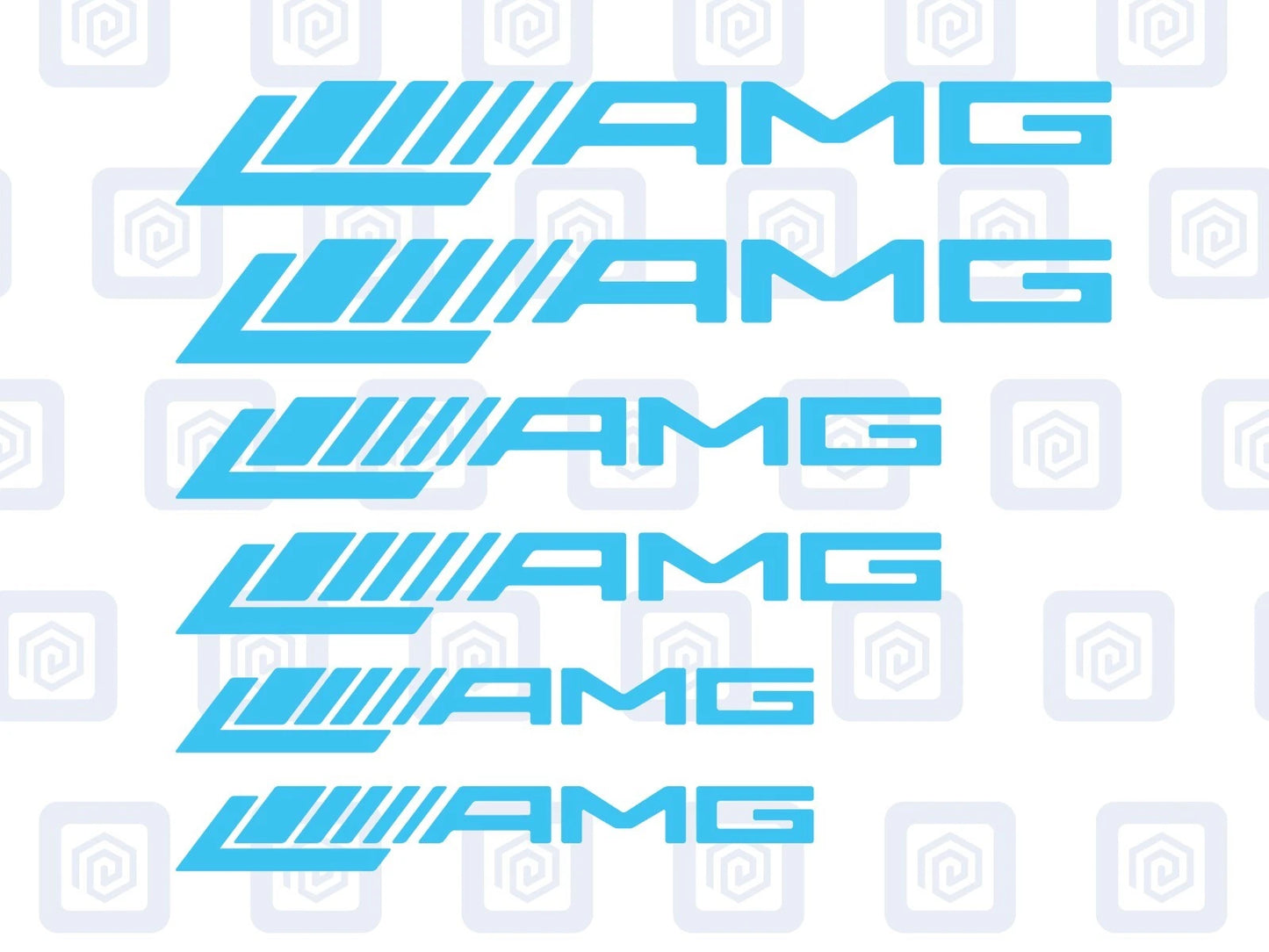 AMG Brake Caliper Decals sticker logos (set of 6)