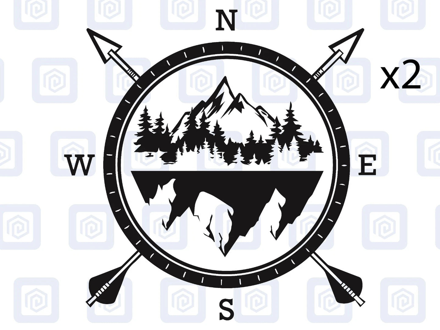 Compass Arrow Vinyl Decal For Camper Van Caravan Motorhome Graphic Campervan