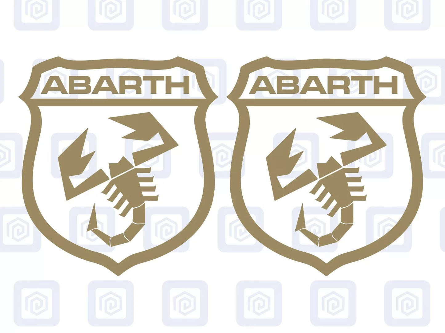Fiat Abarth 500 595 695 Crest Scorpion Decal Sticker Pair (Set of 2)