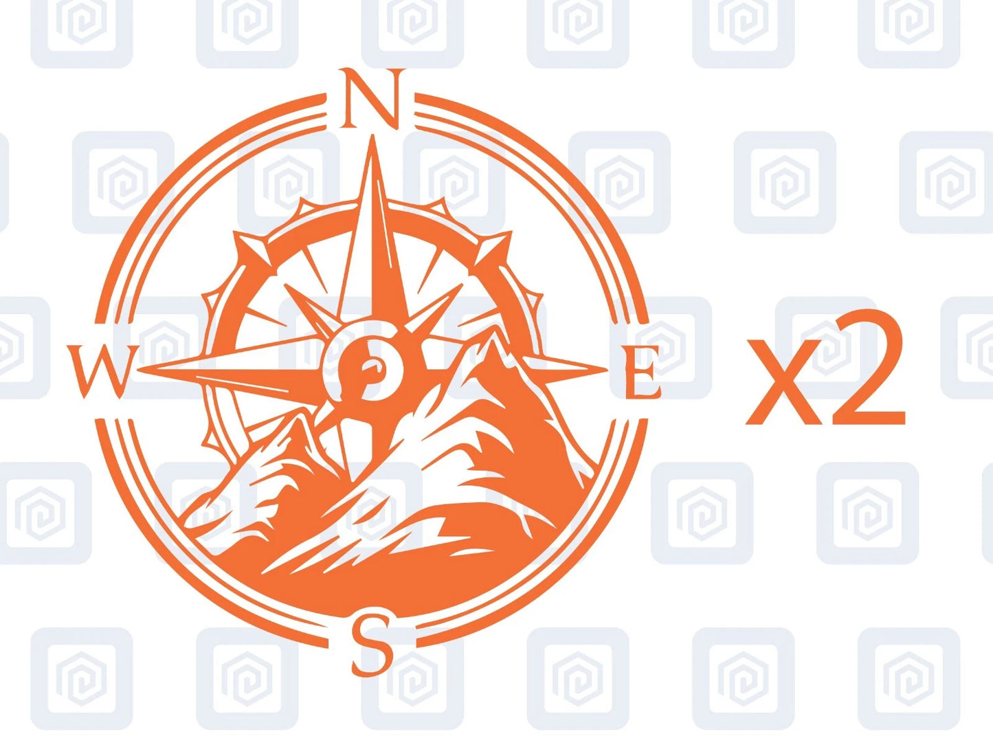 2x Roundel Compass Vinyl Decals For Camper Motorhome Caravan Sticker Graphic