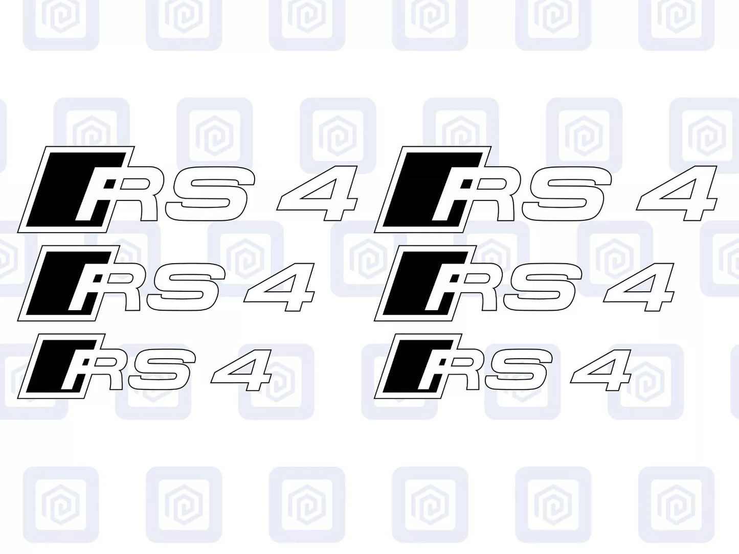 RS4 Brake Caliper Decals 2 Colour Fits RS3 RS4 RS5 RS6 RS7 RSQ5 sticker logos