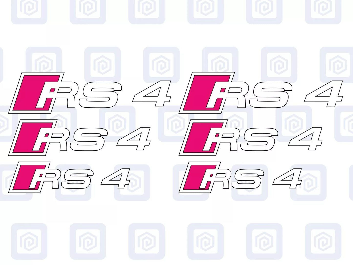 RS4 Brake Caliper Decals 2 Colour Fits RS3 RS4 RS5 RS6 RS7 RSQ5 sticker logos