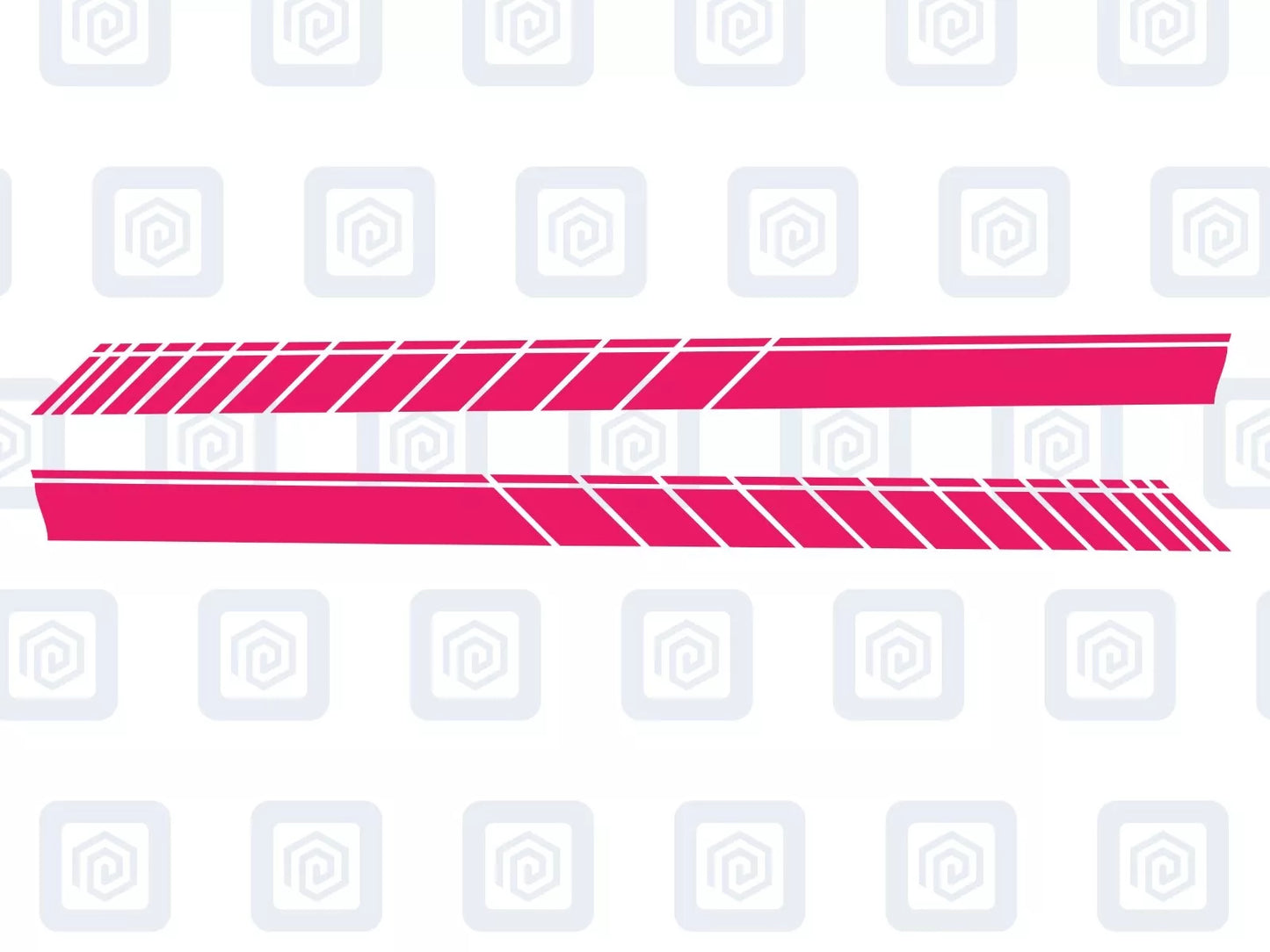 Mini Cooper S JCW One Racing Side Stripe Decal Sticker Pair (Set of 2)