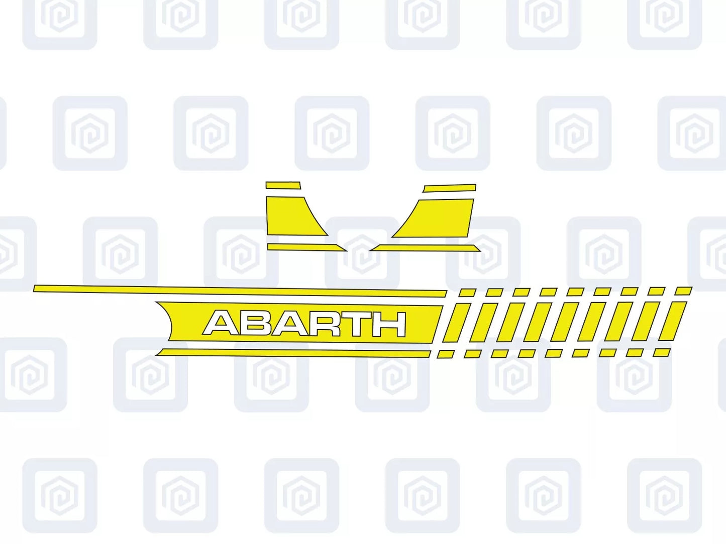 Fiat 500 Abarth Dashboard Decal To Match Side Stripes Customised Colour Sticker