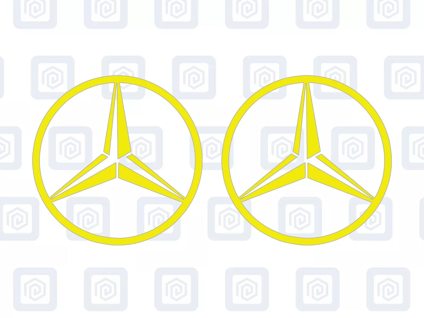 Mercedes Benz Style Vinyl Decal Sticker Logo x 2 AMG A B C E S CLASS