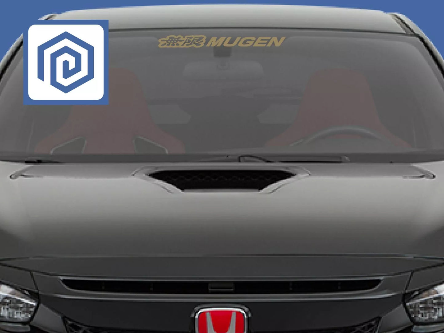 Honda Mugen Window Body Interior Decal Sticker Logo (Set of 2) FN2 EP3 EK