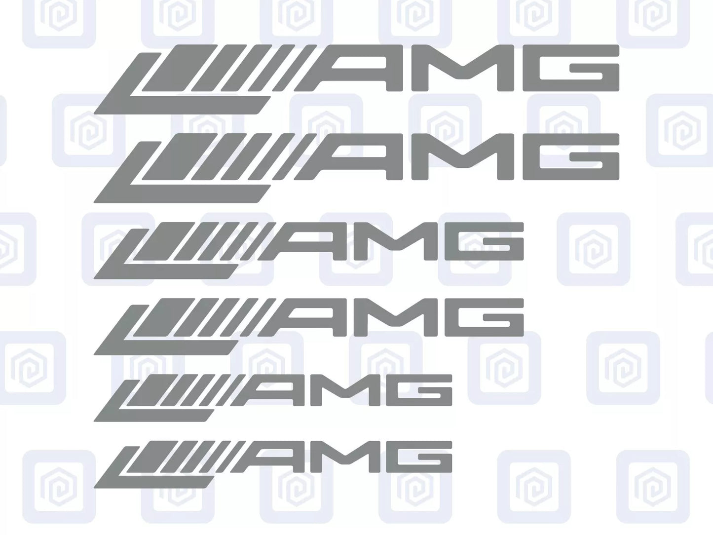 AMG Brake Caliper Decals sticker logos (set of 6)