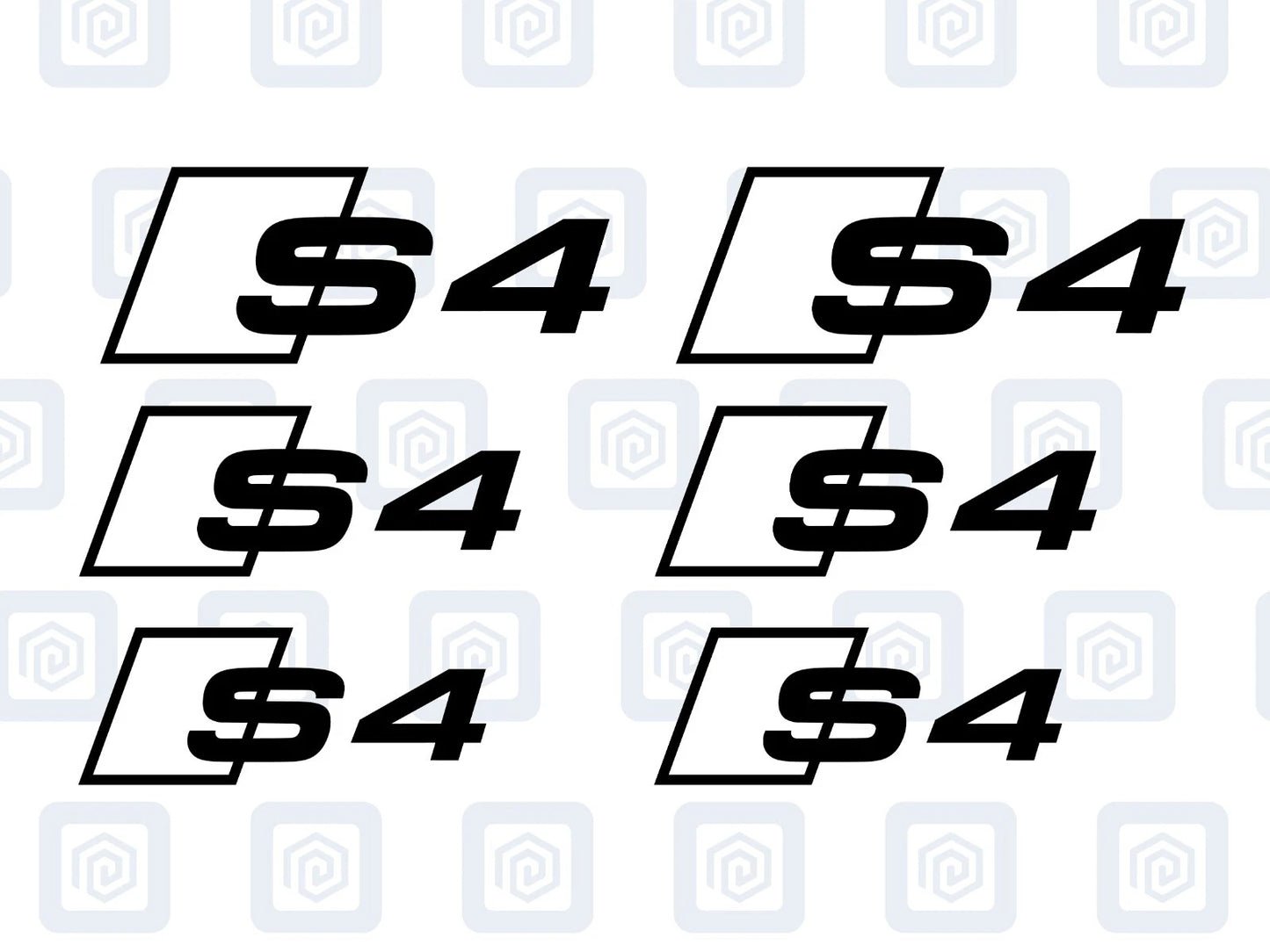 Audi S4 Style Brake Caliper Decals Fits A4 S4 B7 B8 B9 sticker logos (set of 6)