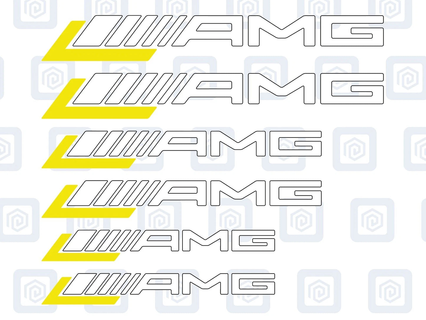 AMG Brake Caliper Decals sticker logos (set of 6)