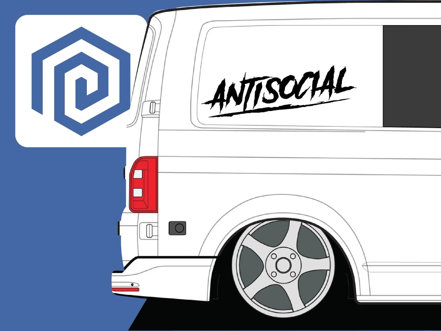 Antisocial Sticker JDM DUB Euro Stance VAG Vinyl Decal Graphic