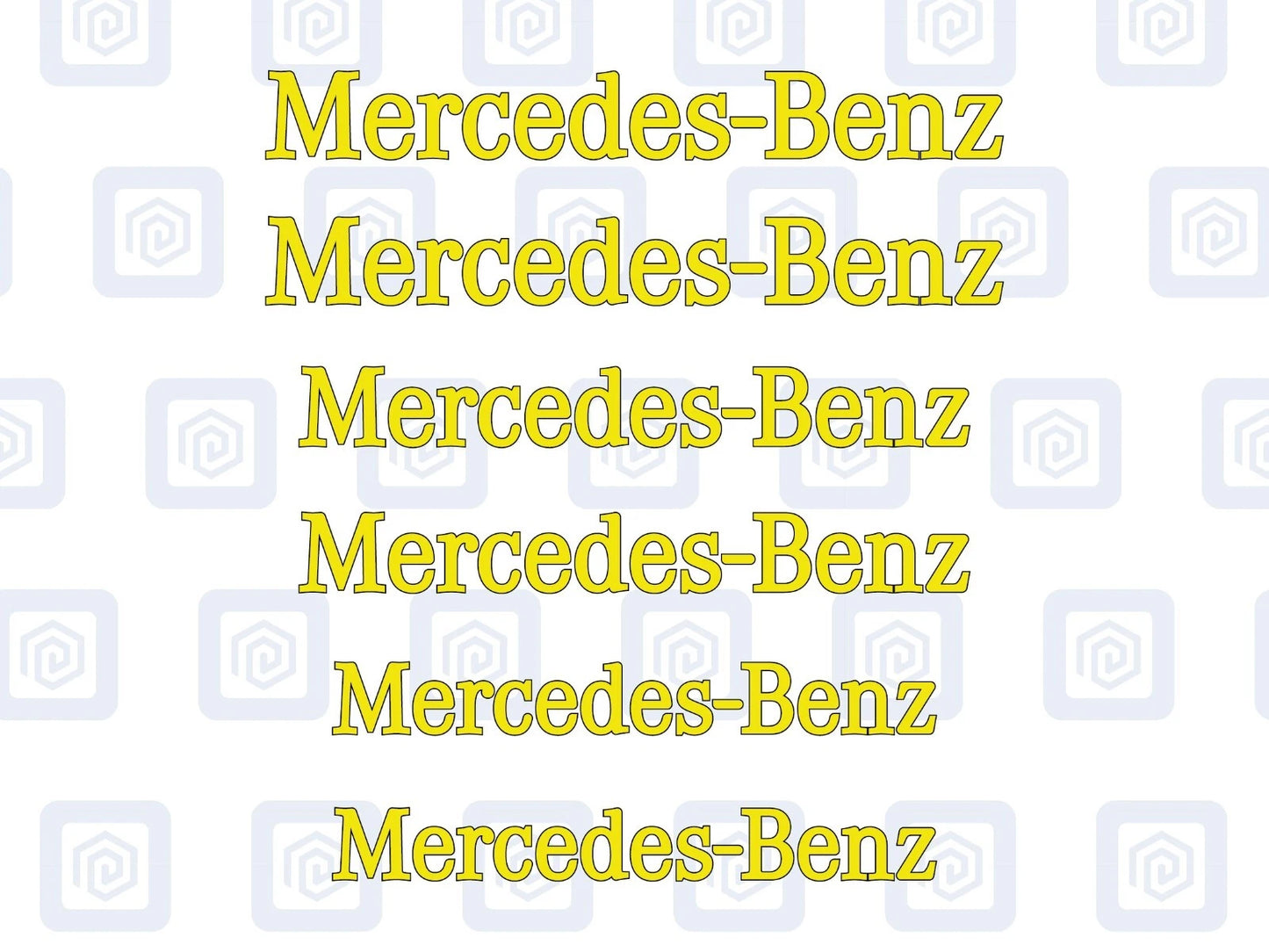 Mercedes Benz Style Brake Caliper Decals Stickers AMG A45 C63 (x 6) Straight