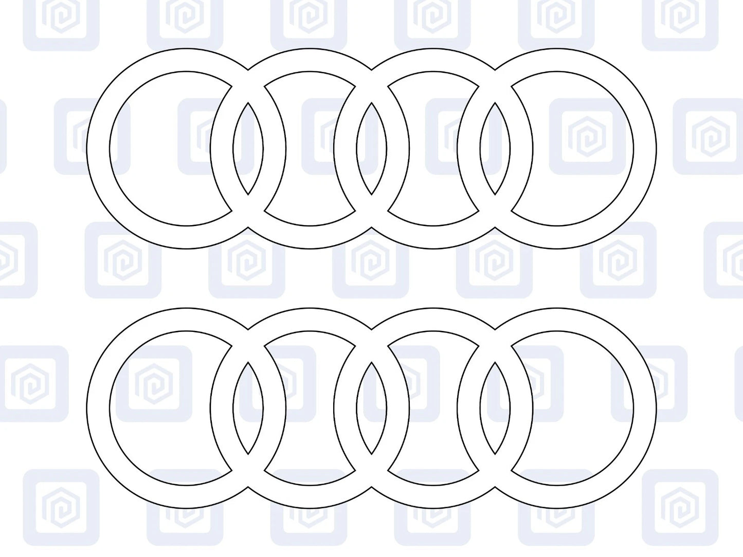 3 Lines Side Skirt Decals Fits A3 A4 A5 A6 TT Vinyl Sticker Pair (set of 2)
