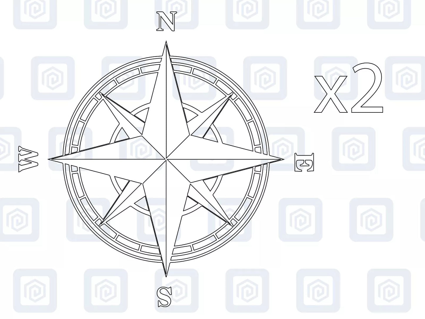 2x Compass Vinyl Decals For Camper Motorhome Caravan Sticker Graphic Nautical