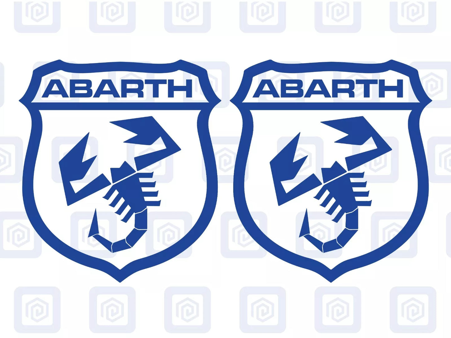 Fiat Abarth 500 595 695 Crest Scorpion Decal Sticker Pair (Set of 2)