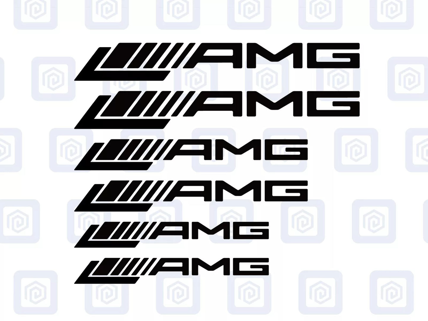 AMG Brake Caliper Decals sticker logos (set of 6)