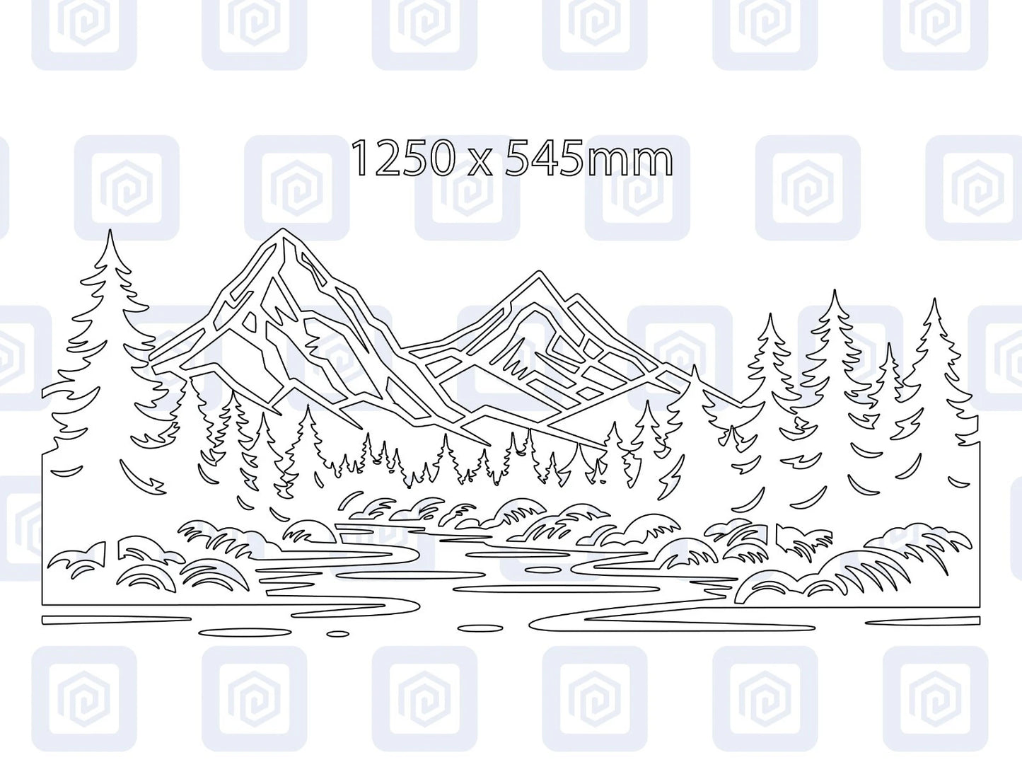 XL Mountain River Scenic Vinyl Decals For Camper Van Caravan Sticker Graphic